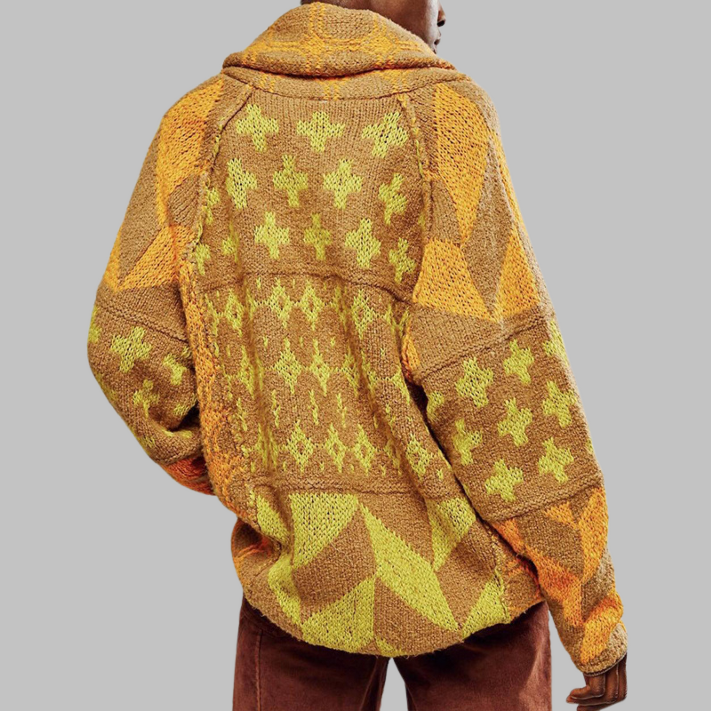 Marcia | Vintage Collar Button-Down Oversized Cardigan