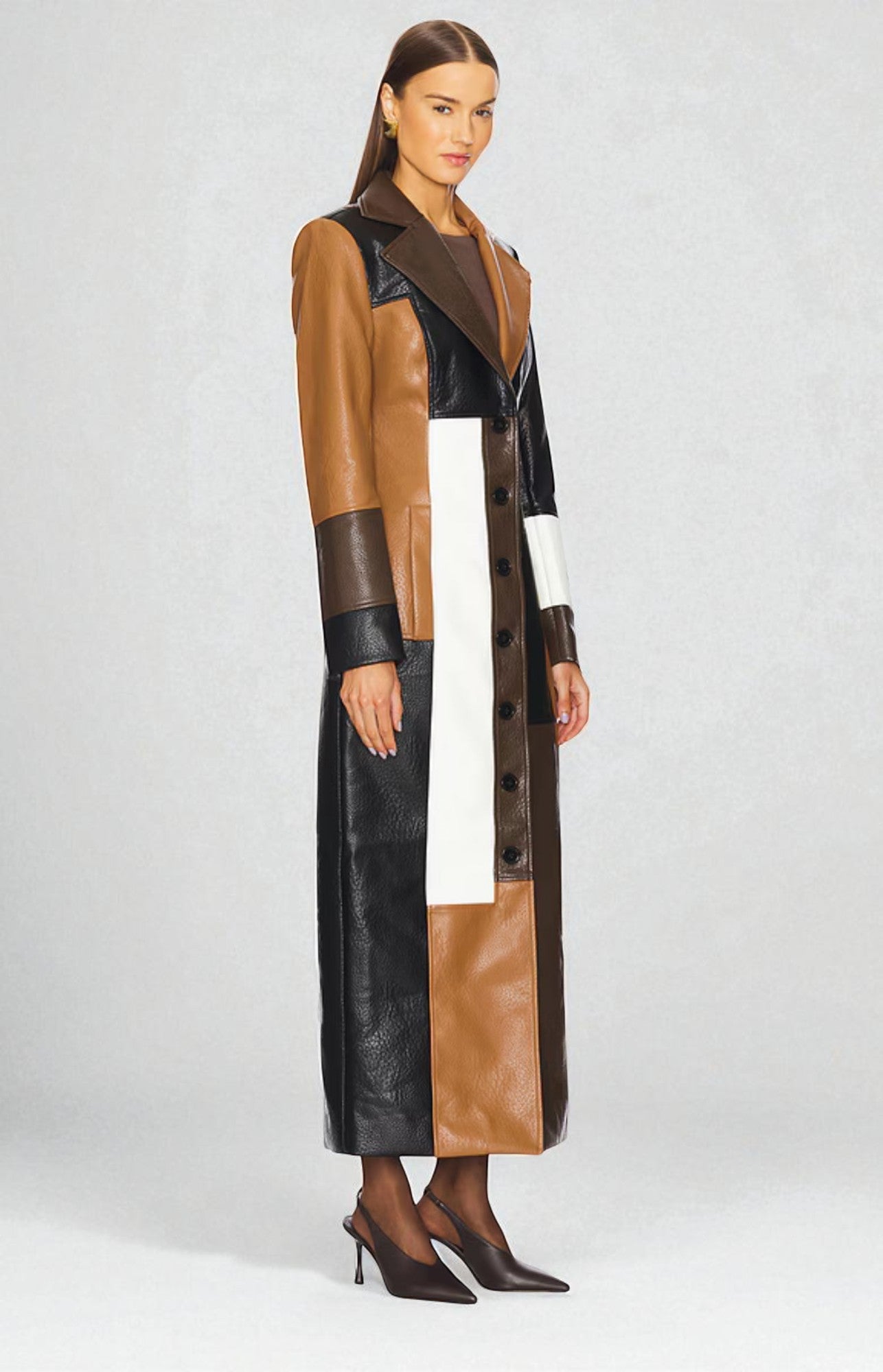Vivienne | Classic Leather Coat of Timeless Elegance