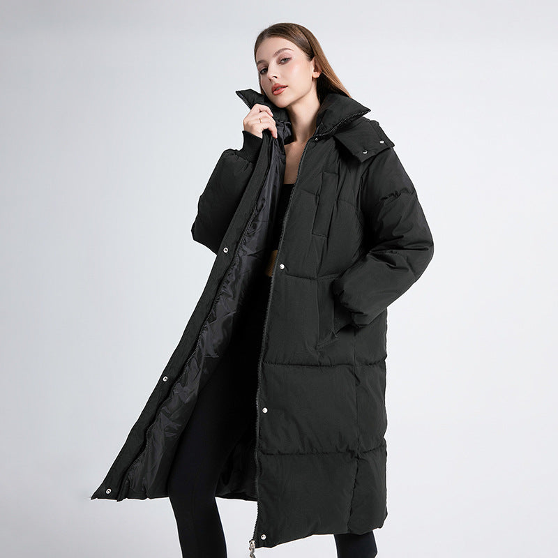Evelyn Mae | Classic Hooded Long Puffer Coat