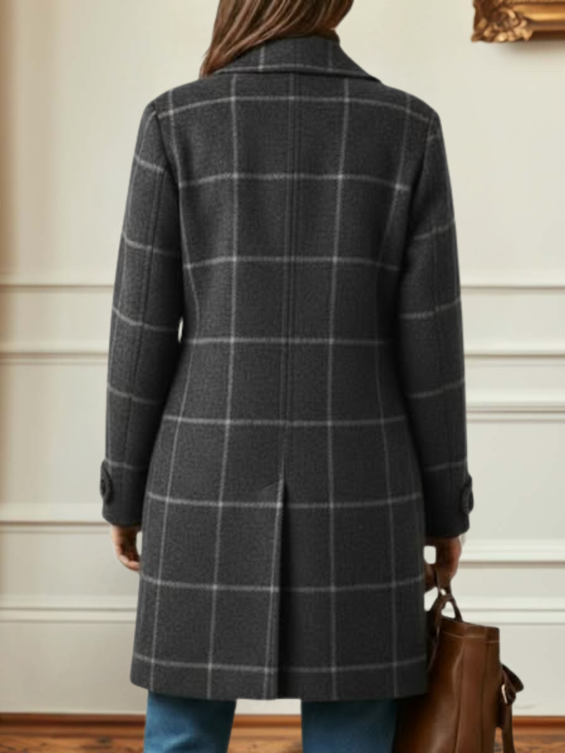 Frances | Classic Checked Wool Coat