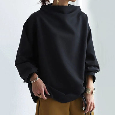 Audrey | High-Neck Merino Wool-Blend Knit Top
