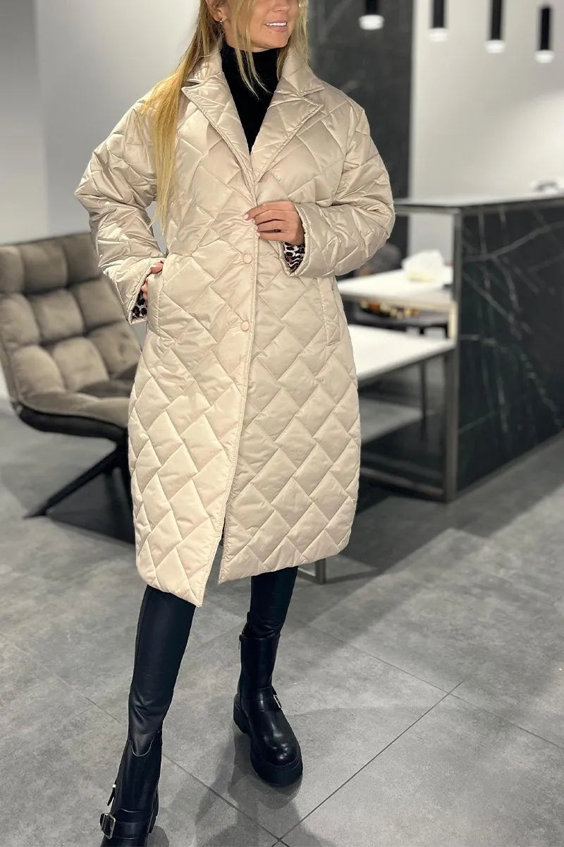Diana | Reversible Cotton-Viscose Quilted Coat