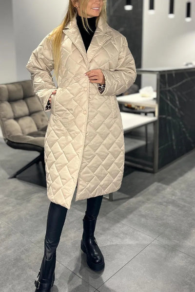 Diana | Reversible Cotton-Viscose Quilted Coat