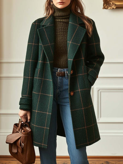 Frances | Classic Checked Wool Coat